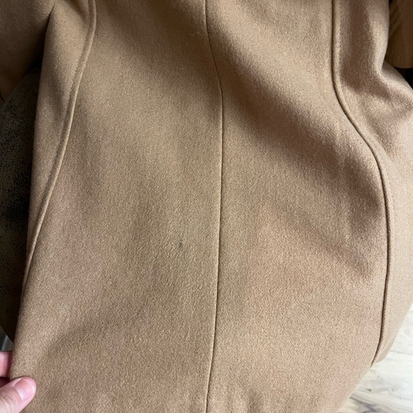AK Anne Klein Wool Pea Coat Camel Winter Long - Picture 11 of 11